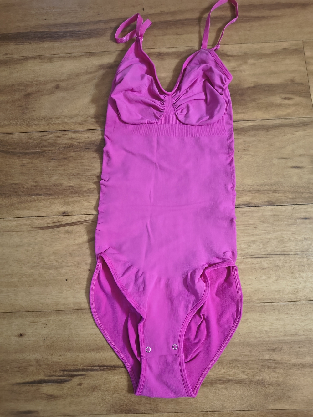 Women's Hot Pink Shaping Bodysuit with Adjustable Straps